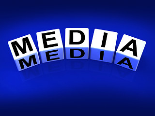 Image showing Media Blocks Refer to Radio TV Newspapers and Multimedia