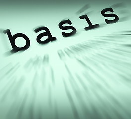 Image showing Basis Definition Displays Principles And Essential Ideas