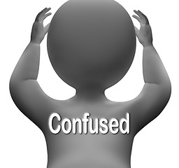 Image showing Confused Character Means Bewildered Puzzled Or Perplexed