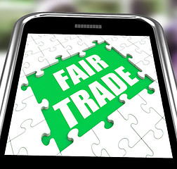 Image showing Fair Trade Smartphone Means Shop Or Buy Fairtrade