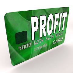 Image showing Profit on Credit Debit Card Shows Earn Money