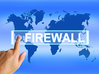 Image showing Firewall Map Refers to Online Safety Security and Protection