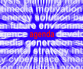 Image showing Agenda Word Means Program Schedule Or Line up