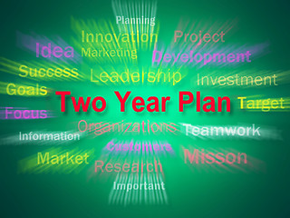 Image showing Two Year Plan Brainstorm Displays Planning For Next 2 Years