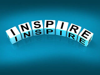 Image showing Inspire Blocks Show Inspiration Motivation and Invigoration