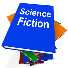 Image showing Science Fiction Book Stack Shows SciFi Books