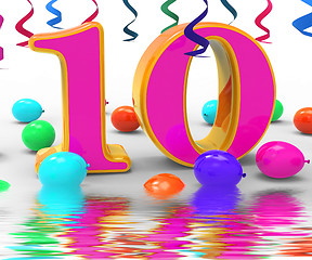 Image showing Number Ten Party Displays Birthday Party Decorations And Adornme