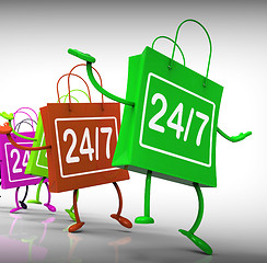 Image showing Twenty-four Seven Bags Show Shopping Availability and Open Hours