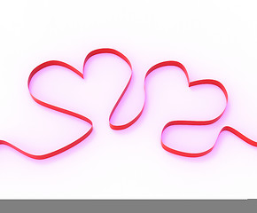 Image showing Ribbon Hearts Mean Romantic Anniversary Present Or Affection Gif