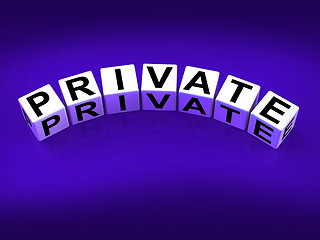 Image showing Private Blocks Refer to Confidentiality Exclusively and Privacy