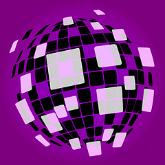 Image showing Modern Disco Ball Background Shows Nightclub Or Light Spots