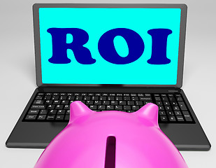 Image showing ROI Laptop Shows Investors Returns And Profitability