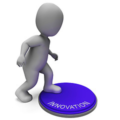 Image showing Innovation Button Means Creation Development Or Invention