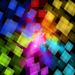 Image showing Colourful Cubes Background Shows Digital Art Or Design