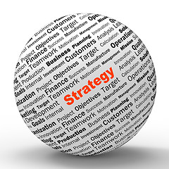 Image showing Strategy Sphere Definition Shows Successful Planning Or Manageme