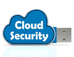 Image showing Cloud Security Memory Stick Shows Account And Login