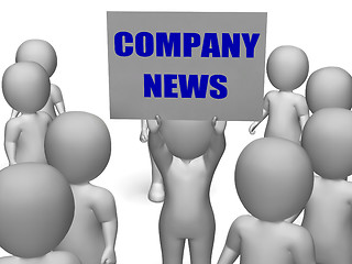 Image showing Company News Board Character Means Corporate Assets And Finances