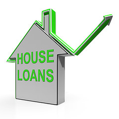 Image showing House Loans Home Means Borrowing And Mortgage