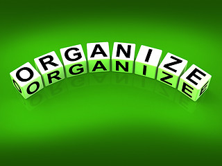 Image showing Organize Blocks Represent Organization Management and Establishe