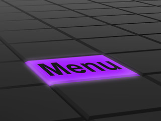 Image showing Menu Button Shows Ordering Food Menus Online