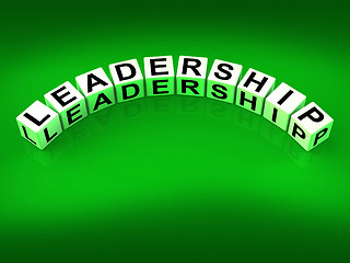 Image showing Leadership Dice Mean Guidance Influence And Management