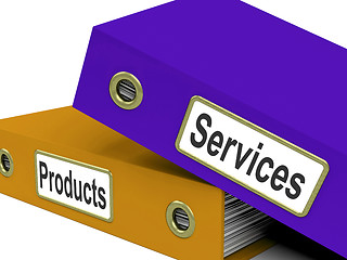 Image showing Services Products Folders Show Business Service And Merchandise