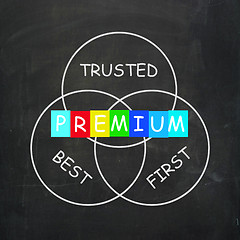 Image showing Premium Refers to Best First and Trusted