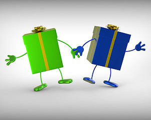 Image showing Presents Mean Shopping For Gift And Giving