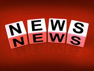 Image showing News Blocks Show Broadcast Announcement and Headlines