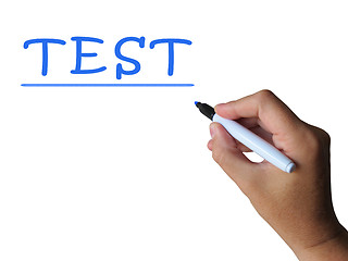 Image showing Test Word Means Examination Assessment And Mark
