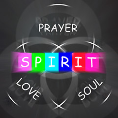 Image showing Spiritual Words Displays Prayer Love Soul and Spirit