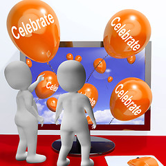 Image showing Celebrate Balloons Mean Parties and Celebrations Online