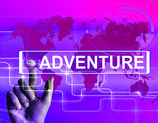 Image showing Adventure Map Displays International or Internet Adventure and E