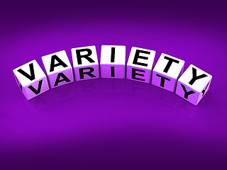 Image showing Variety Blocks Mean Varieties Assortments and Diversity