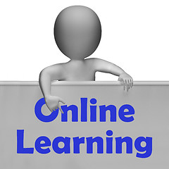 Image showing Online Learning Sign Means E-Learning And Internet Courses