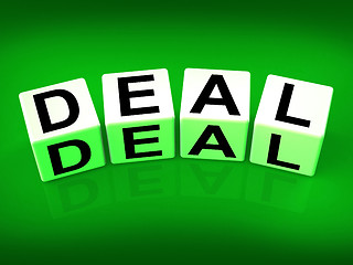 Image showing Deal Blocks Show Dealings Transactions and Agreements