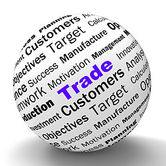 Image showing Trade Sphere Definition Shows Stock Trading Or Sharing