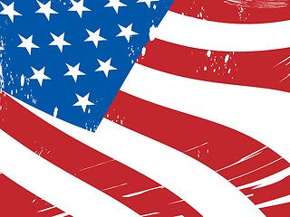 Image showing American Flag Background Means Freedom Government And Military