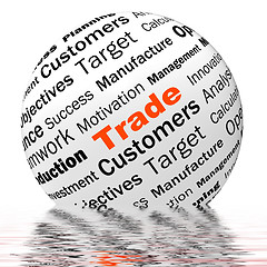 Image showing Trade Sphere Definition Displays Stock Trading Or Sharing