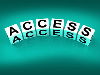 Image showing Access Blocks Show Admittance Accessibility and Entry