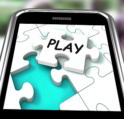 Image showing Play Smartphone Shows Recreation And Games On Internet