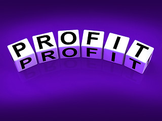 Image showing Profit Blocks Show Success in Trading and Earnings