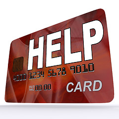 Image showing Help Bank Card Shows Financial Support And Giving