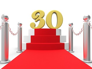 Image showing Golden Thirty On Red Carpet Shows Film Industry Anniversary Even