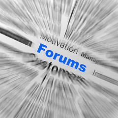 Image showing Forums Sphere Definition Displays Online Discussion Or Global Co