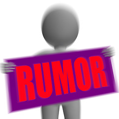 Image showing Rumor Sign Character Displays Secretly Whispering