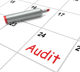 Image showing Audit Calendar Shows Inspecting And Verifying Finances