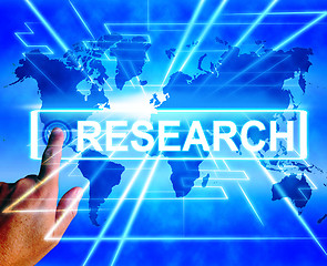 Image showing Research Map Displays Internet Researcher or Researched Analyzin