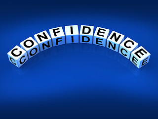 Image showing Confidence Dice Mean Believe In Yourself And Certainty