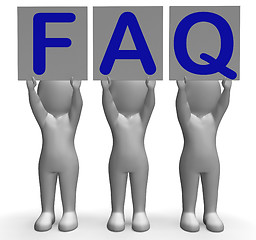 Image showing FAQ Banners Shows Frequent Assistance And Support